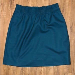 J. Crew | Teal Sidewalk/ Paperbag Skirt